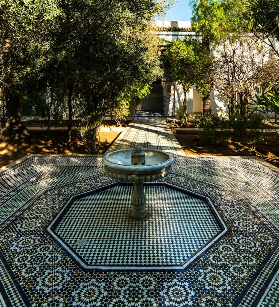 Garden of Bahia Palace in Marrakesh,Morocco.